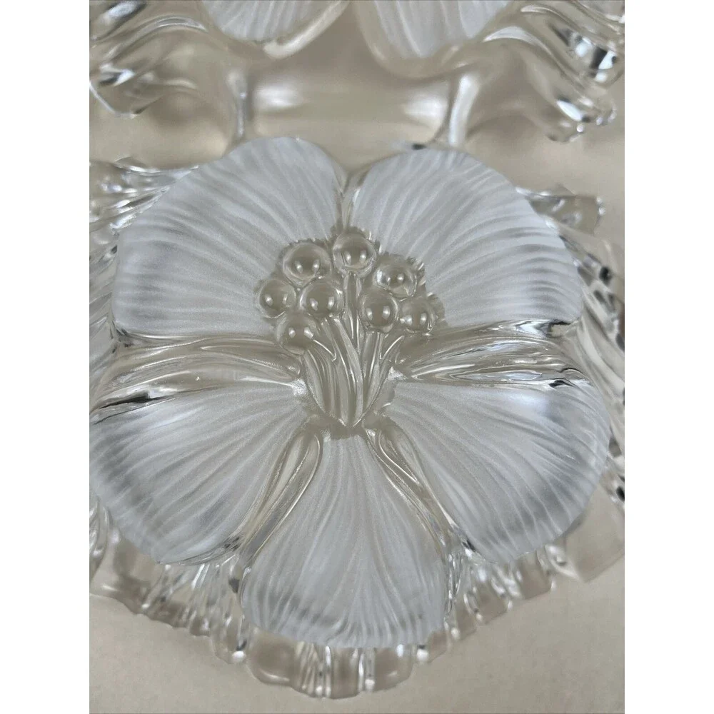 Mikasa Frosted Crystal Glass‎ Hibiscus 13